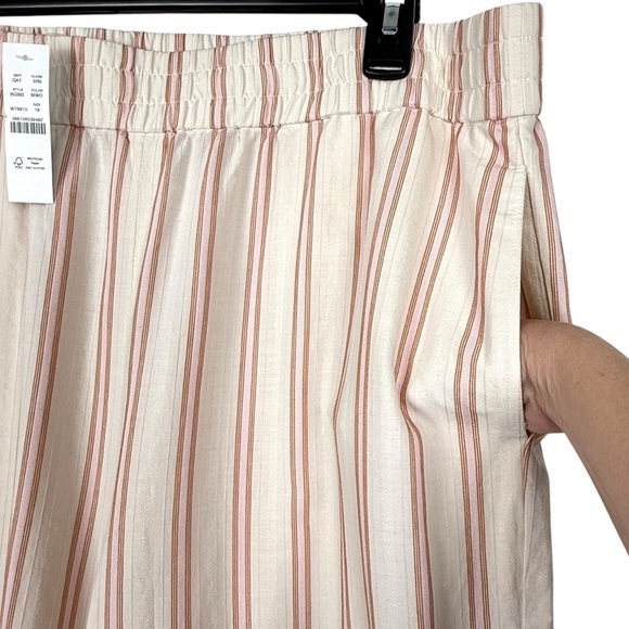 NWT J.Crew Striped Lounge Set - Top XXL / Pants 16 – Rust & Cream Coordinates - Picture 7 of 16